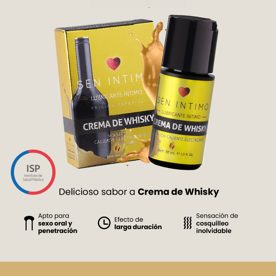 Gel Lubricante Crema de Whisky – Efecto Caliente/Electrizante