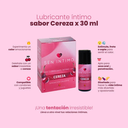 Gel Lubricante Sabor Cereza 🍒 – Efecto Calor