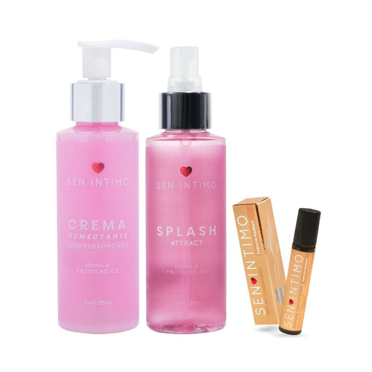 Set Attract Perfume concentrado + Crema humectante + Splash frutos rojos
