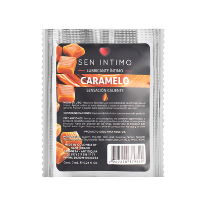 Gel Lubricante sabor Caramelo - Efecto calor