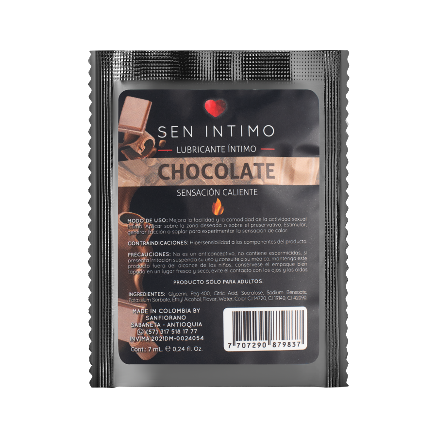 Gel Lubricante Sabor Chocolate – Efecto Calor