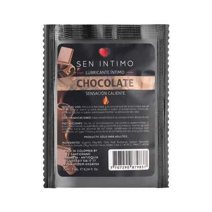 Gel Lubricante Sabor Chocolate – Efecto Calor