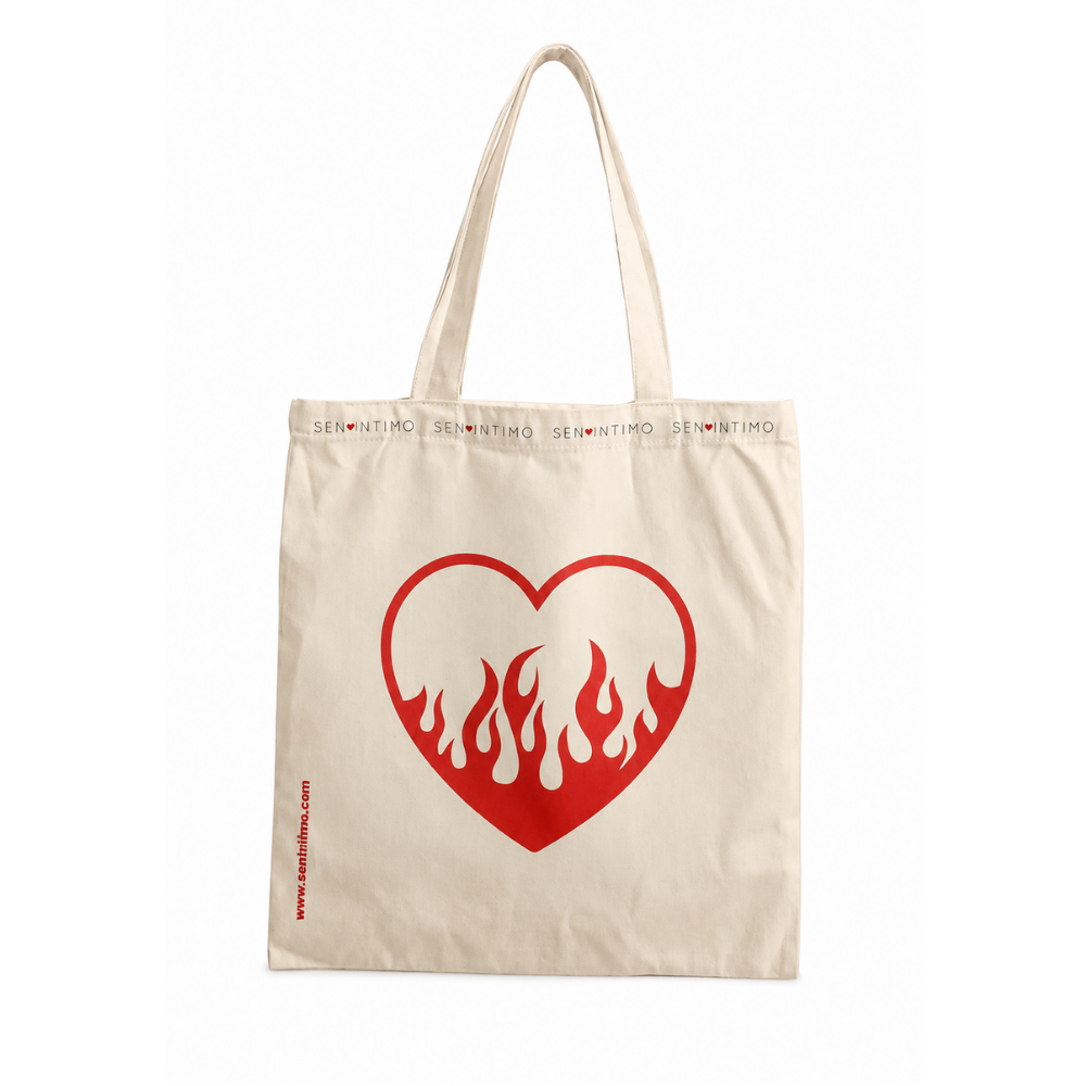 Tote Bag Corazón en llamas ❤️‍🔥