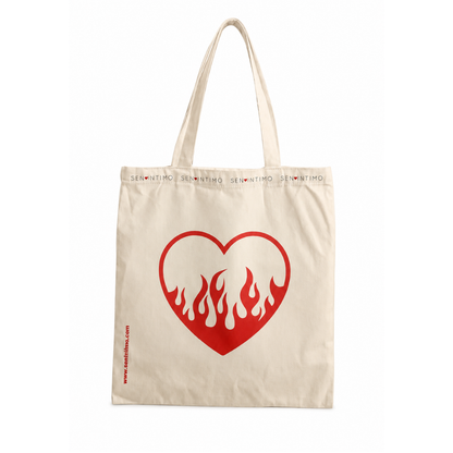 Tote Bag Corazón en llamas ❤️‍🔥